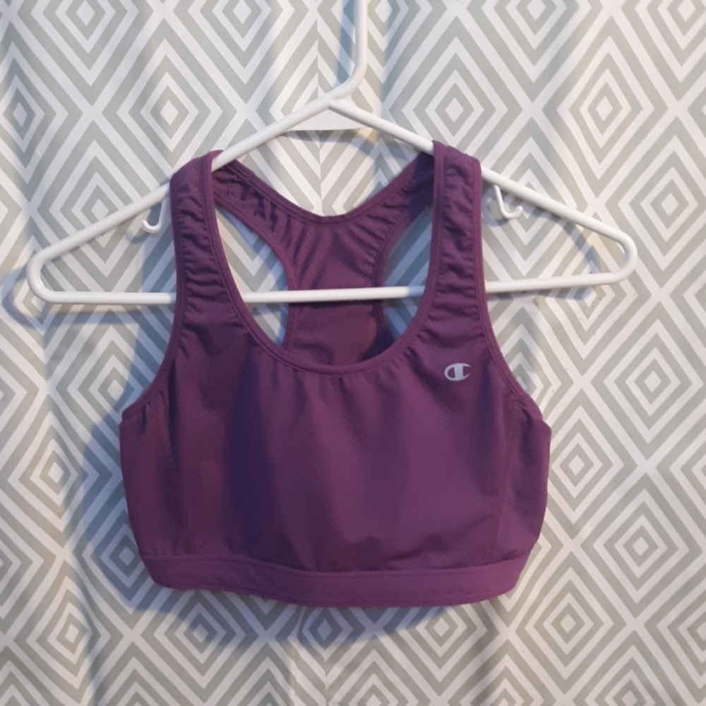A purple flip inside out  champion bra.